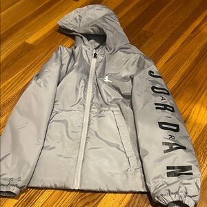 Jordan Light Gray Hooded Jacket